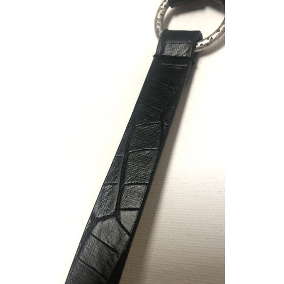 Chicos Black Leather Hip Belt Adjustable Pewter Boho Horseshoe Buckle M/L 31-44” - Picture 6 of 16